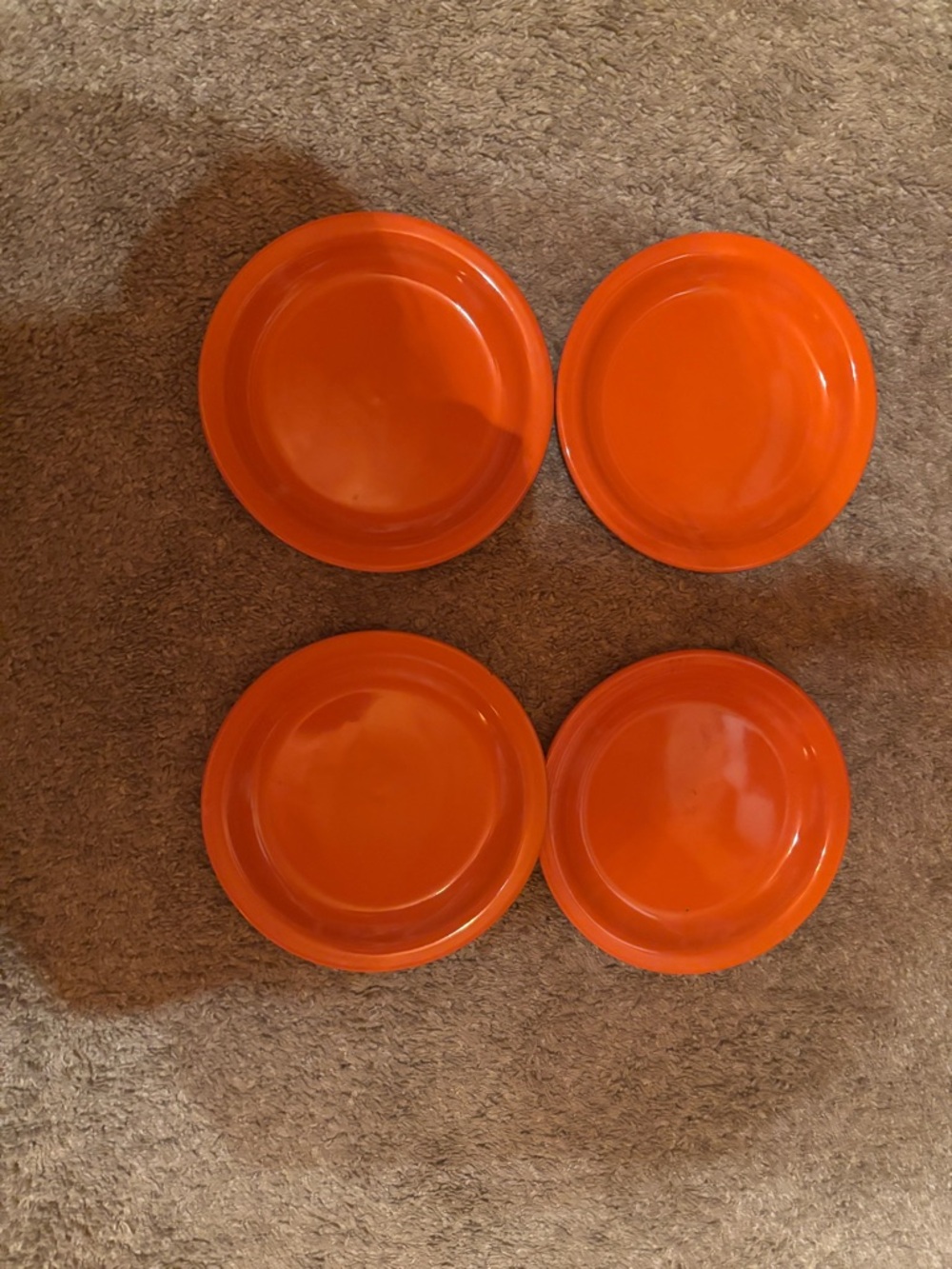 Bright Orange Melamine lunch plates